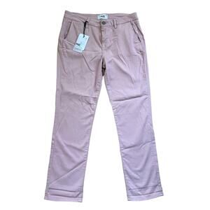 NWT PAIGE Rianne Slash Pocket Chino Pants Delicate Rose Women’s Size 29